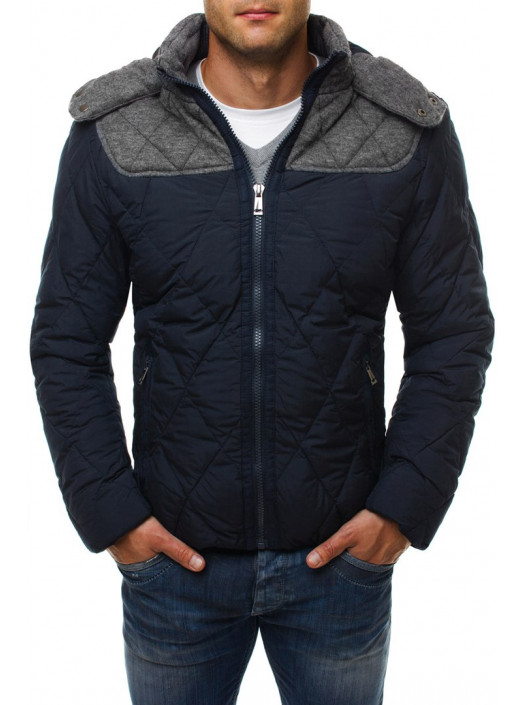 Демисезонная куртка синяя с серой вставкой FC1_4573