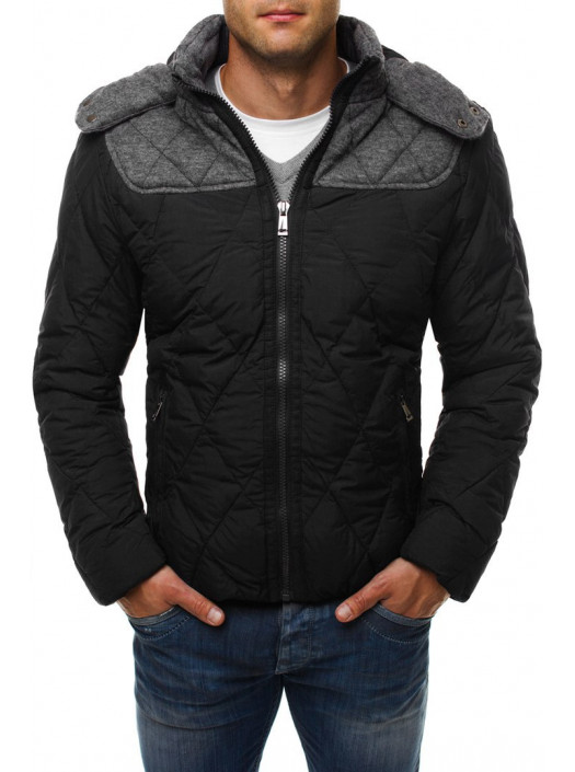 Демисезонная куртка черная с серой вставкой FC1_4574