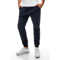 Брюки на резинке синие