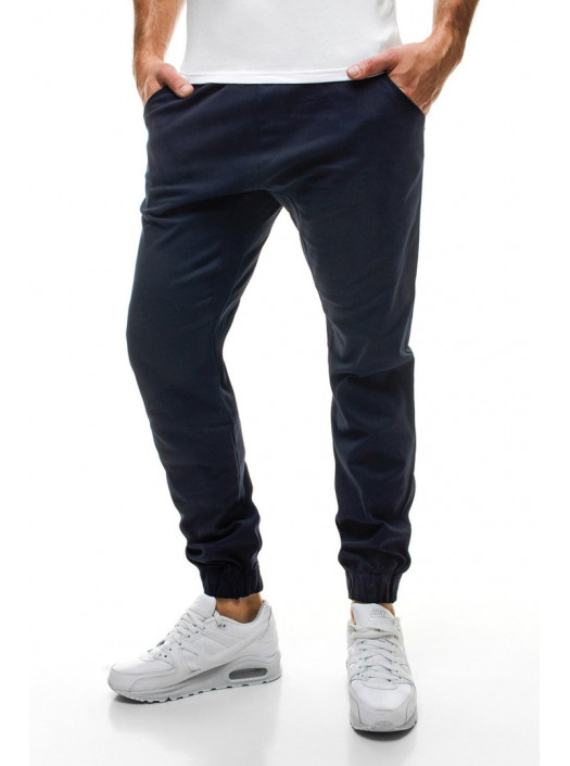 Брюки на резинке синие FC1_4578