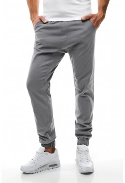 Брюки на резинке серые