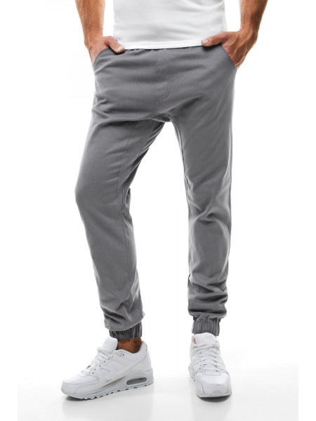 Брюки на резинке серые