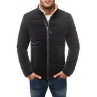 Демисезонная куртка антрацит с вставкой