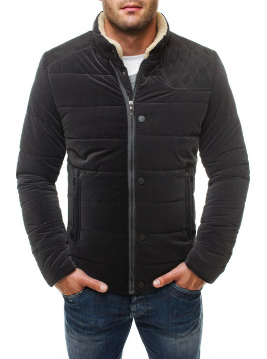 Демисезонная куртка антрацит с вставкой FC1_4570