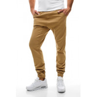 Брюки на резинке песочные