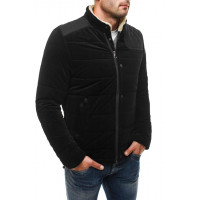 Демисезонная куртка черная с вставкой