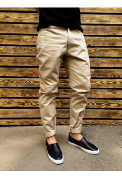 Брюки на липучке бежевые