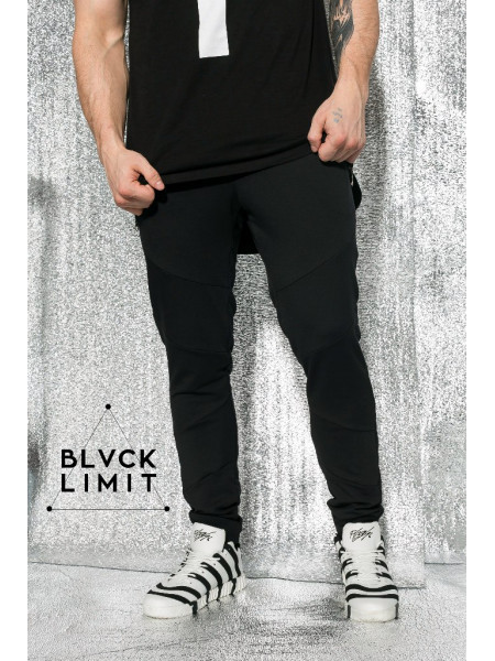 Спортивные брюки c тканевыми вставками