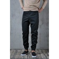 Зауженные брюки на липучке