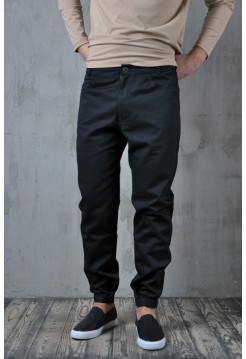 Зауженные брюки на липучке