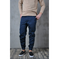 Зауженные брюки на липучке