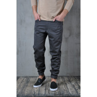 Зауженные брюки на липучке