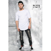 Футболка удлиненная белая