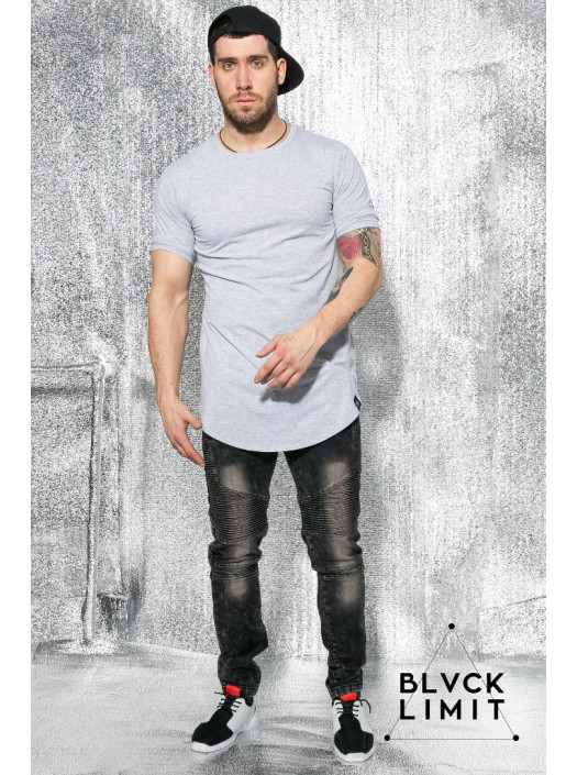 Футболка удлиненная серая DC2333