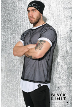 Футболка черная сетка