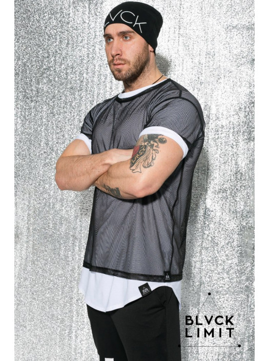 Футболка черная сетка DC2335
