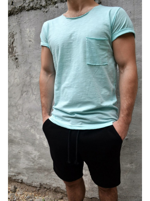 Футболка c карманом ментоловая DC2347