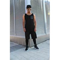 Майка черная с молнией сзади