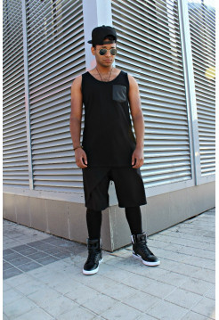 Майка черная с молнией сзади