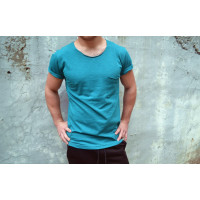 Футболка c карманом зеленая