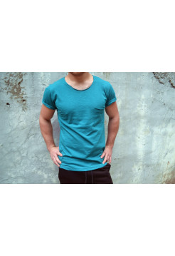 Футболка c карманом зеленая