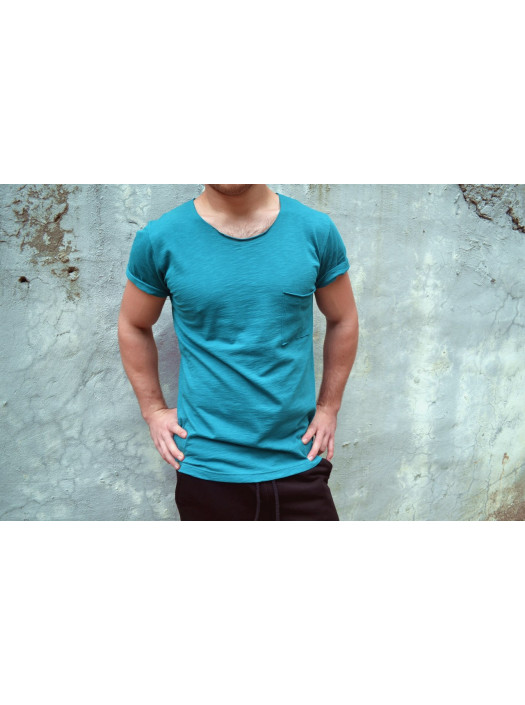 Футболка c карманом зеленая DC2351