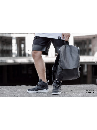 Шорты с кожаной вставкой