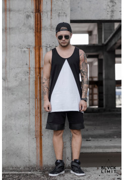 Шорты с кожаной вставкой