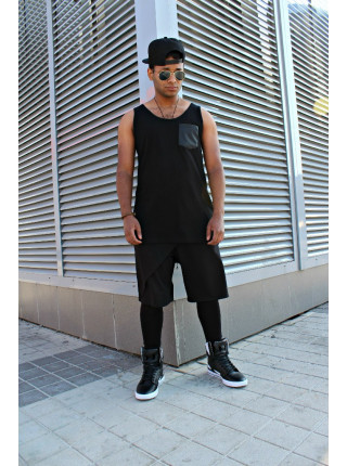 Шорты черные с запАхом