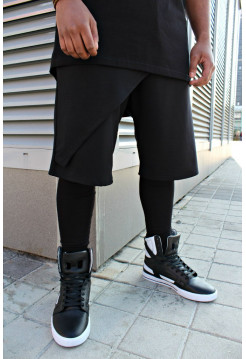 Шорты черные с запАхом