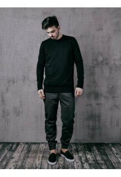 Свитшот на резинке черный