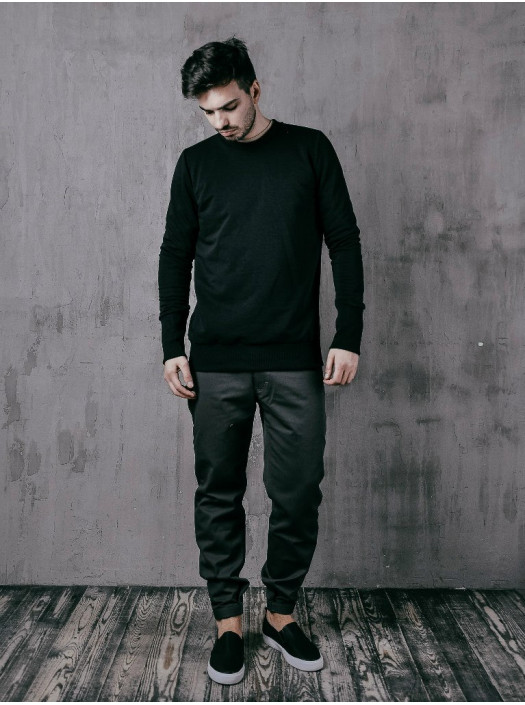 Свитшот на резинке черный DC2344