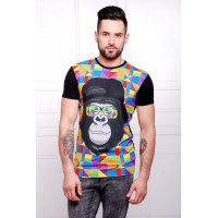 Обезьяна в очках Футболка Men-2В
