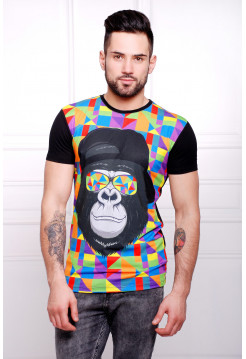 Обезьяна в очках Футболка Men-2В