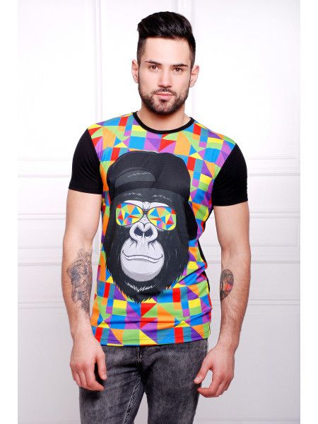 Обезьяна в очках Футболка Men-2В