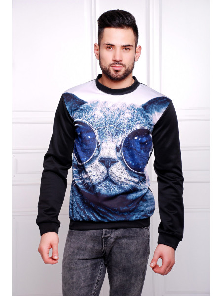 Кот в очках Свитшот №2 Men (весна) д/р