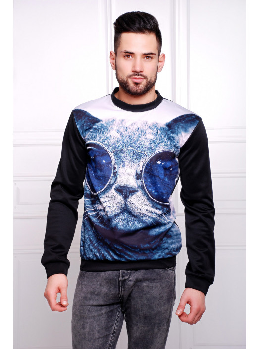 Кот в очках Свитшот №2 Men (весна) д/р ps00-00000156_000015003