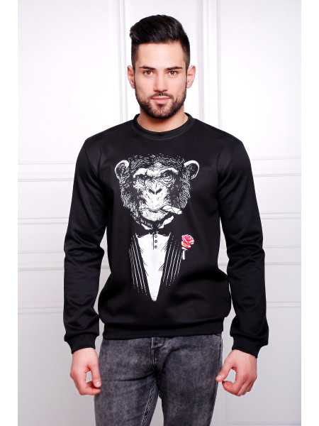 Обезьяна с цветком Свитшот №2 Men (весна) д/р