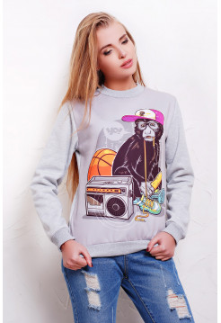 Обезьяна хипстер кофта Свитшот 2 д/р