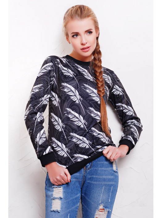 Перья кофта Свитшот №1ДН д/р ps00-00000003_000013992