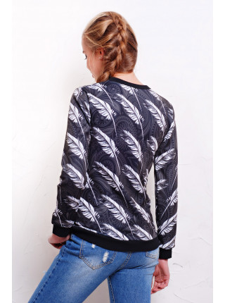 Перья кофта Свитшот №1ДН д/р