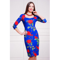 Роза синий платье Вики д/р