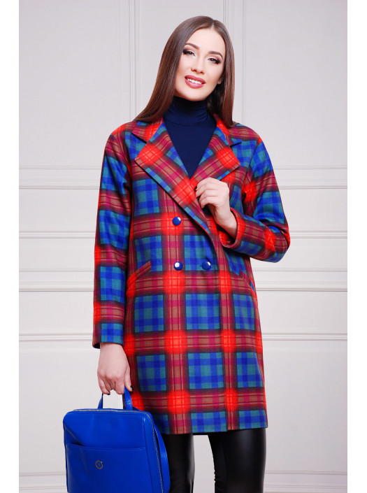 Клетка красно-фиолетовая пальто Сэмми2 ps00-00000105_000014471