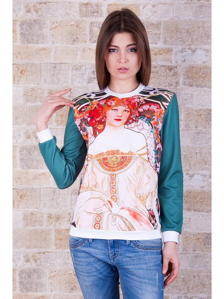 Альфонс Муха кофта Свитшот №3 (весна) д/р