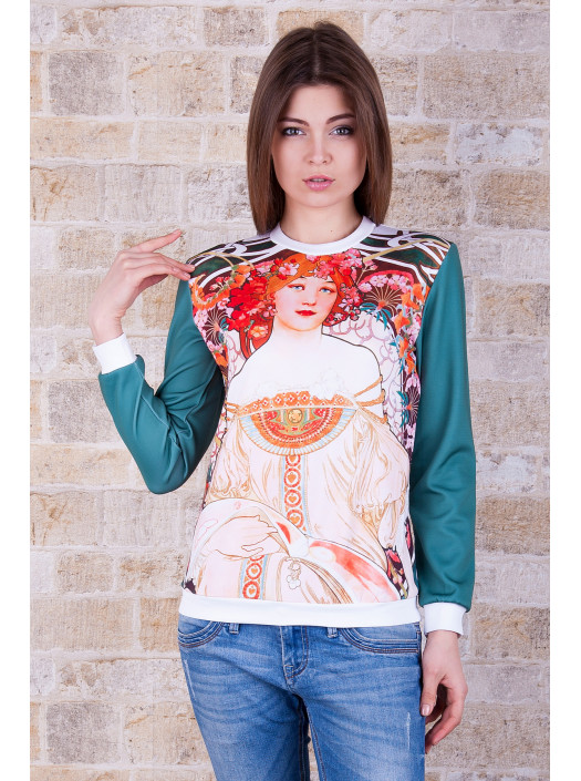 Альфонс Муха кофта Свитшот №3 (весна) д/р psФР-00001393_000007250