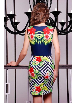 Тропические цветы платье Лея-1 б/р