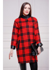Клетка красно-черная пальто Клоди2 ps00-00000110_000014504
