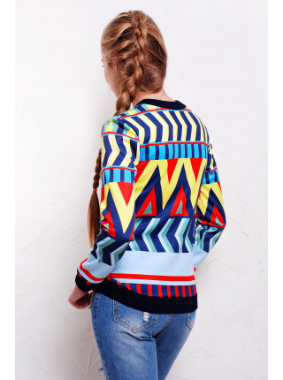 Геометрический узор кофта Свитшот №1ДН д/р