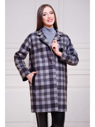Клетка серо-черная пальто Клоди2
