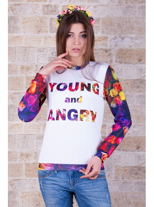 Розы №3 кофта Свитшот №3 (весна) д/р psФР-00001393_000006970